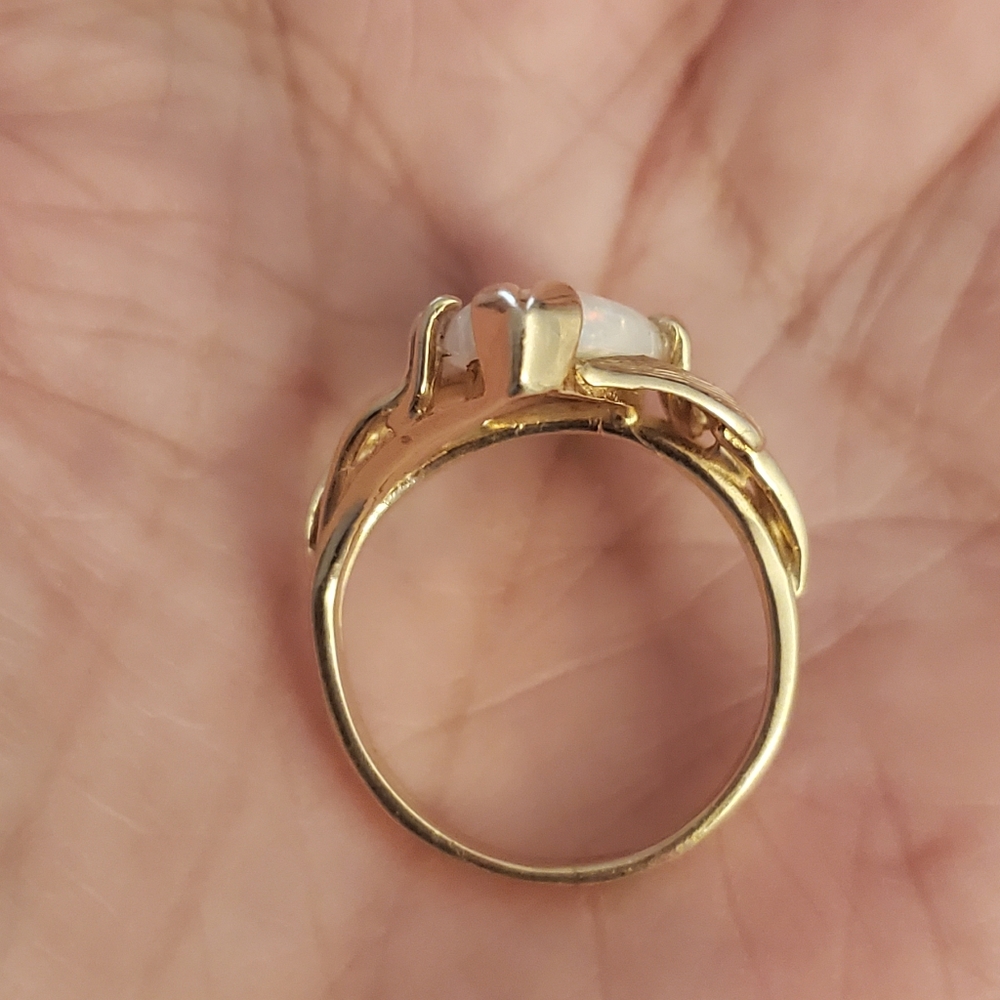 Stunning vintage large genuine opal ring - Picture 8 of 13